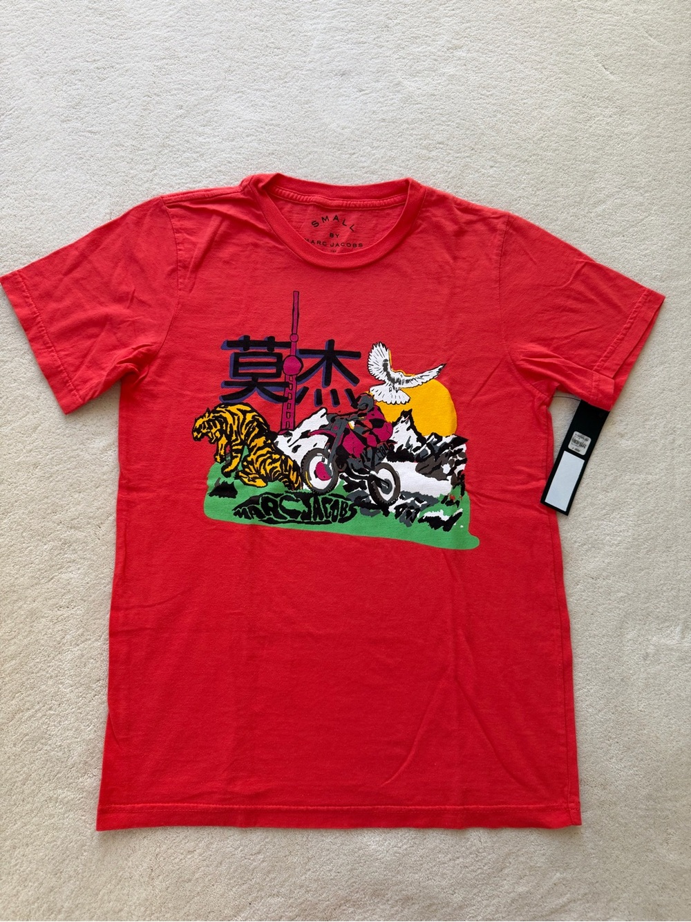Marc Jacobs Red Crewneck Graphic Tee